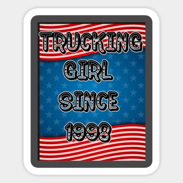 TRUCKER GIRL Sticker by Big G's Big truck tees and stuff